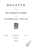 Boletín de la Real Academia de Córdoba, de Ciencias, Bellas Letras y Nobles Artes