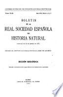 Boletín de la Real Sociedad Española de Historia Natural