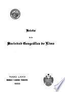 Boletín de la Sociedad Geográfica de Lima