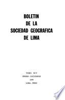 Boletín de la Sociedad Geográfica de Lima