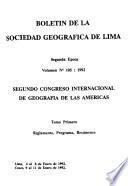 Boletín de la Sociedad Geográfica de Lima