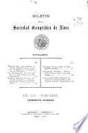 Boletín de la Sociedad Geográfica de Lima