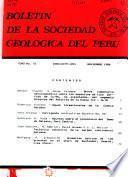 Boletin de la Sociedad Geológica del Perú