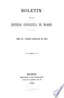 Boletín de la Socieded Geográfica de Madrid
