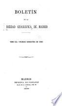 Boletín de la Socieded geográfica de Madrid