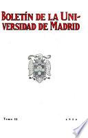 Boletín de la Universidad de Madrid