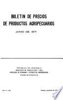 Boletín de precios de productos agropecuarios