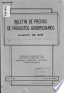 Boletín de precios de productos agropecuarios