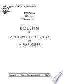 Boletín del Archivo Histórico de Miraflores