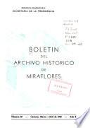 Boletín del Archivo Histórico de Miraflores
