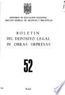 Boletín del depósito legal de obras impresas