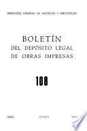 Boletín del deposito legal de obras impresas
