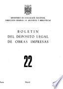 Boletín del depósito legal de obras impresas