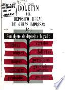 Boletín del depósito legal de obras impresas