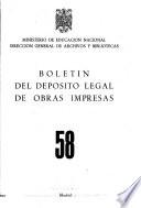 Boletín del depósito legal de obras impresas