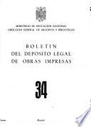Boletín del depósito legal de obras impresas