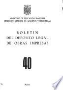 Boletín del depósito legal de obras impresas