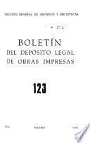 Boletín del depósito legal de obras impresas