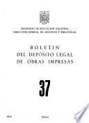Boletín del depósito legal de obras impresas