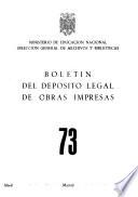 Boletín del deposito legal de obras impresas