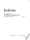 Boletín del Instituto de Investigaciones Bibliográficas