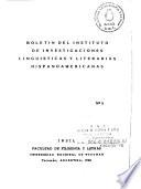 Boletín del Instituto de Investigaciones Linguísticas y Literarias Hispanoamericanas, INSIL