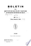 Boletín del Instituto de San Felipe y Santiago de Estudios Históricos de Salta