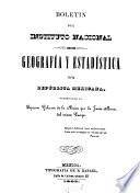 Boletín del Instituto Nacional de Geografía y Estadística de la República Mexicana