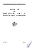 Boletín del Instituto Nacional de Investigaciones Agronómicas