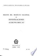 Boletin del Instituto Nacional de Investigaciones Agronómicas