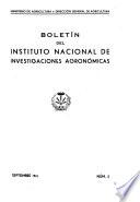 Boletin del Instituto Nacional de Investigaciones Agronómicas