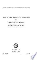 Boletín del Instituto Nacional de Investigaciones Agronómicas
