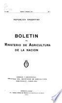 Boletín del Ministerio de agricultura