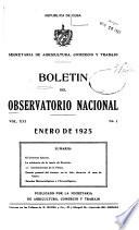 Boletín del Observatorio Nacional
