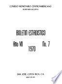 Boletín estadístico - Consejo Monetario Centroamericano