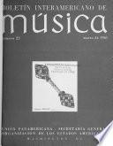 Boletín interamericano de música