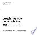 Boletín mensual de estadística