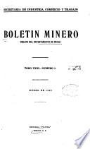 Boletin Minero. Organo del Dept. de Minas