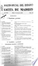 Boletín oficial del estado: Gaceta de Madrid