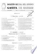 Boletín oficial del estado: Gaceta de Madrid