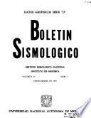 Boletín sismológico