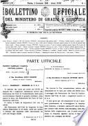 Bollettino ufficiale del Ministero di grazia e giustizia