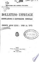 Bollettino ufficiale legislazione e disposizioni ufficiali