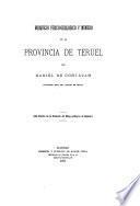 Bosquejo físico-geológico y minero de la provincia de Teruel