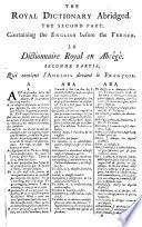 Boyer's Royal Dictionary abridged ... The fifteenth edition ... corrected and improved ... By J. C. Prieur
