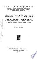 Breve tratado de literatura general y notas sobre literatura nueva