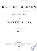 British Museum Catalogue of printed Books