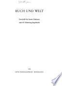 Buch und Welt