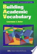 Building Academic Vocabulary