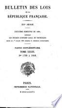 Bulletin des lois de la République française